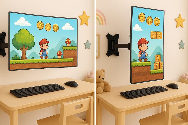 Profesionálny otočný sklopný pivot držiak na Tv monitor Edbak GD01