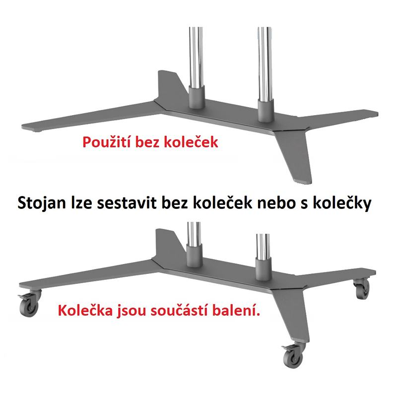 Tv stojan 2v1 pojazdný aj nepojazdný Edbak STD17