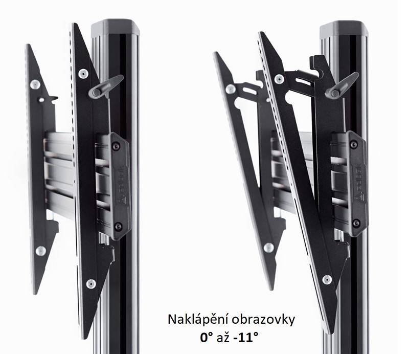 Možnosť naklopenia televízie na stojane Edbak TRV200