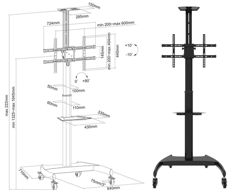 Fiber Mounts CHARLIE - stojan na televíziu