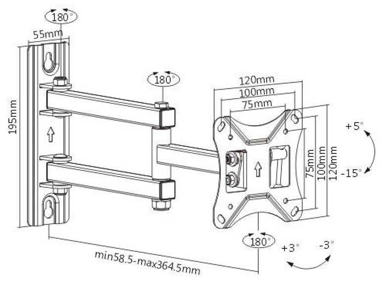Kvalitný polohovací držiak na monitor alebo televíziu Fiber Mounts FM233