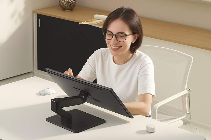 Stolový držiak na monitory a displeje do kancelárií Fiber Mounts FRIOS