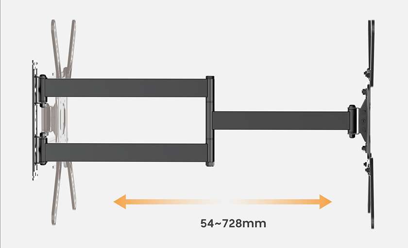 Vysúvací držiak na Tv monitor na vzdialenosť až 728mm Fiber Mounts Fugero