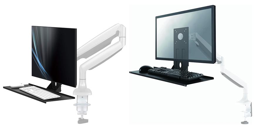 Fiber Mounts Keyb01 na držiaku s monitorom
