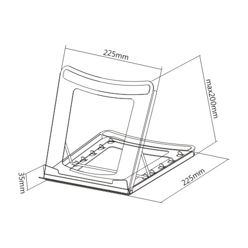 Stolný držiak na notebook Fiber Mounts LapTop1