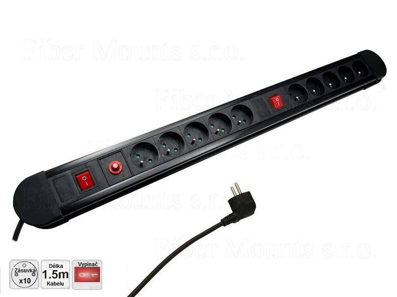 Prepatova zasuvka 10x vystup Fiber Mounts MCE10
