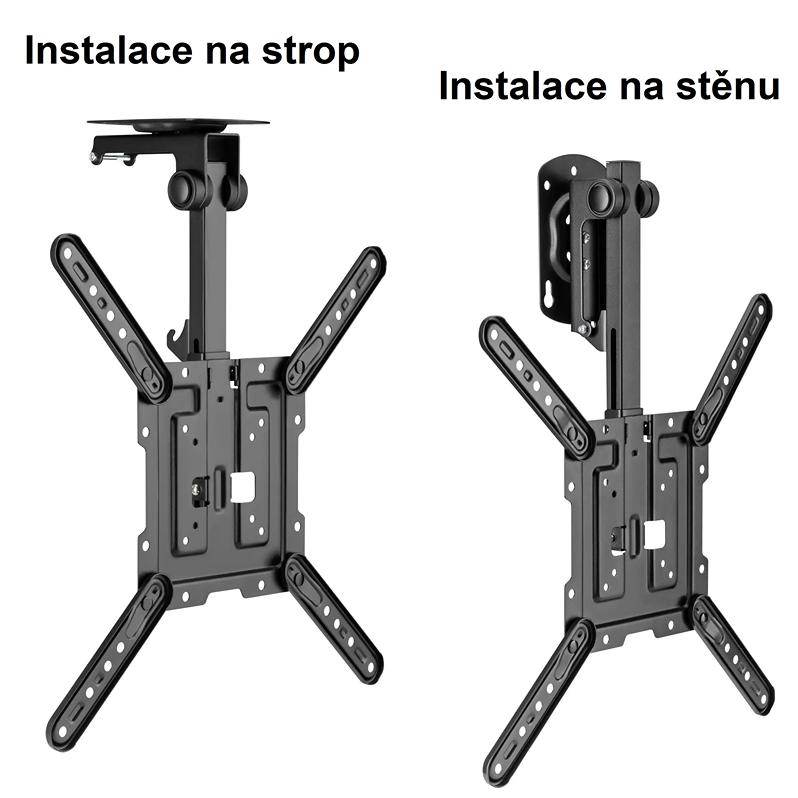 Držiak na inštaláciu Tv monitora na strop, stenu, alebo do podkrovia Fiber Mounts T22