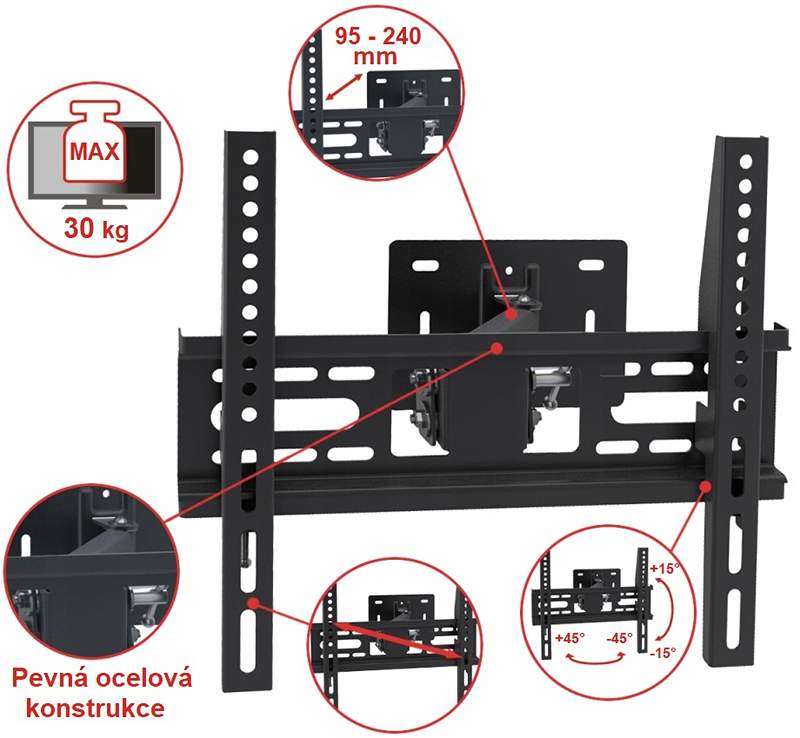 Držiak TV na stenu Fiber Mounts FM049