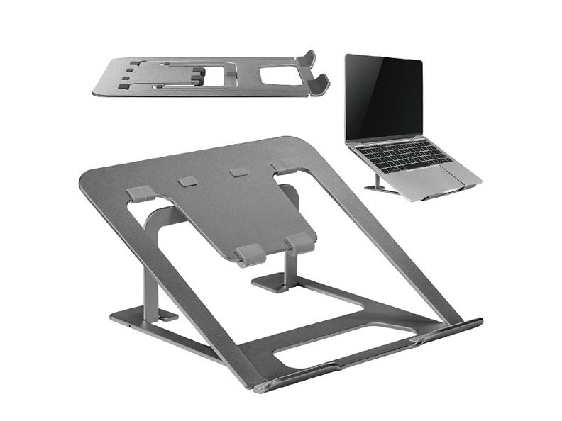 Kvalitná hliníková podstava stojanček na notebook pre výrazné zlepšenie ergonómie a pohodlia pri práci alebo hraní hier Fiber Mounts M4C16G