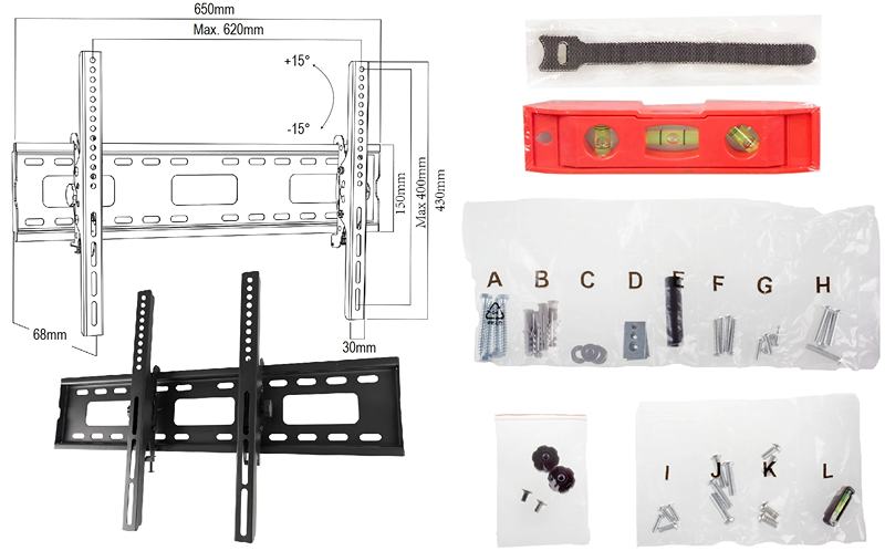 Sklopný držiak na TV s nosnosťou 80kg Fiber Mounts M4C21