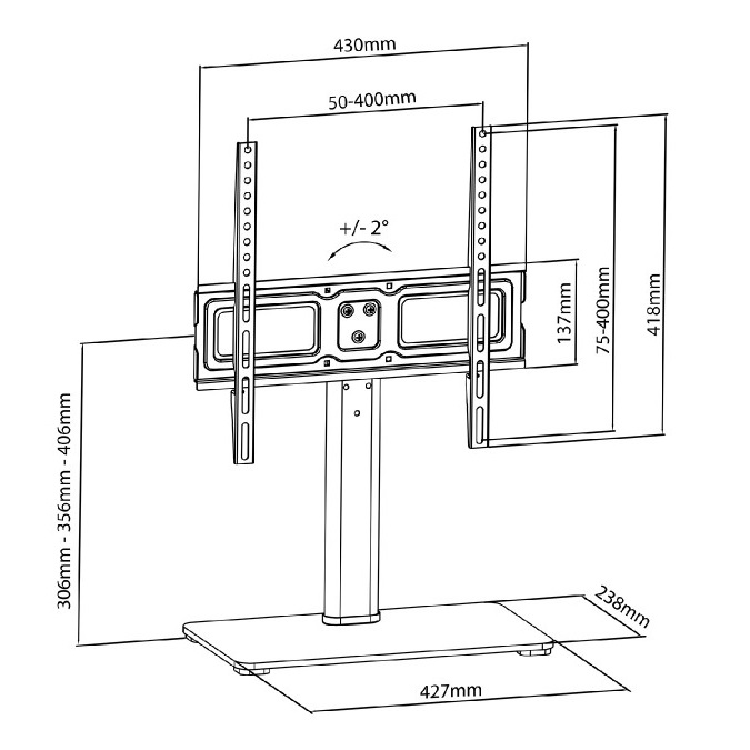 Fiber Mounts FM45 podstava na televíziu / monitor