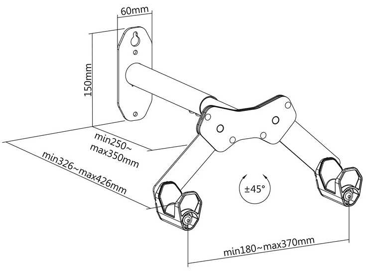 Fiber Mounts M4C57 dizajnový kvalitný nástenný držiak na bicykle