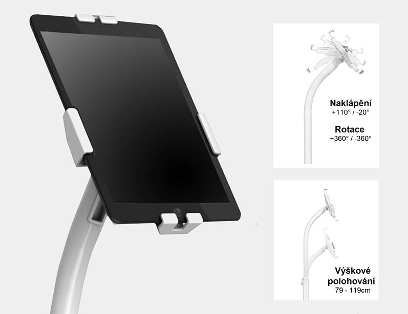 Stojan na iPad tabliet Fiber Mounts M4C67-W