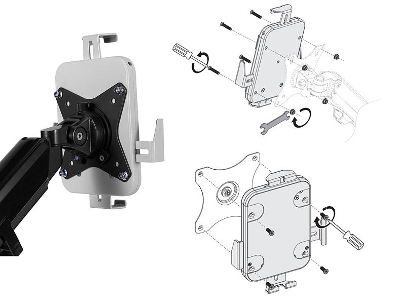 Moznost pripevnenie drziaka na stenu alebo na drziaky pre monitory Fiber Mounts M4C69W