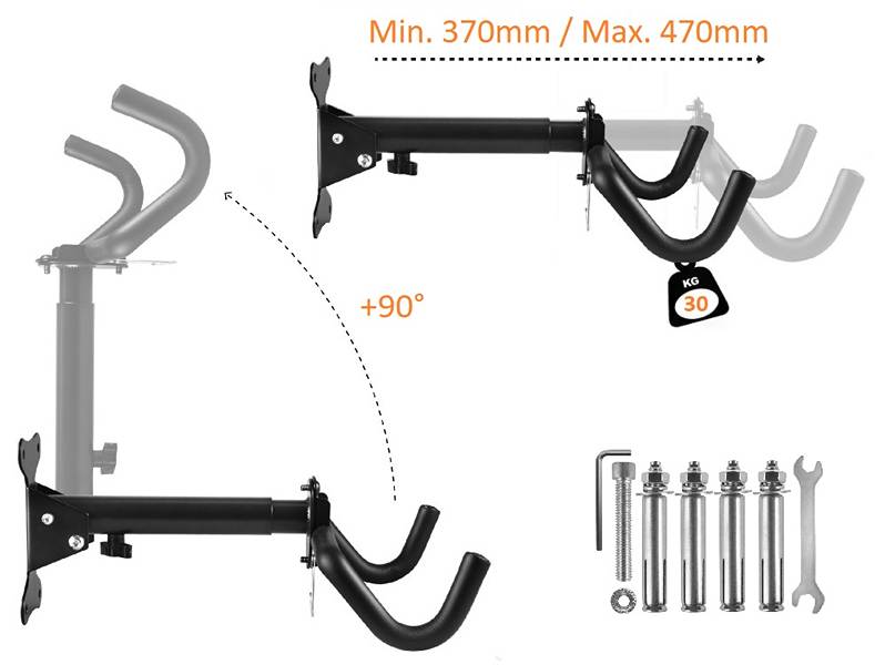 Možnosť zaklopenia držiaka bicykla k stene Fiber Mounts M4C84