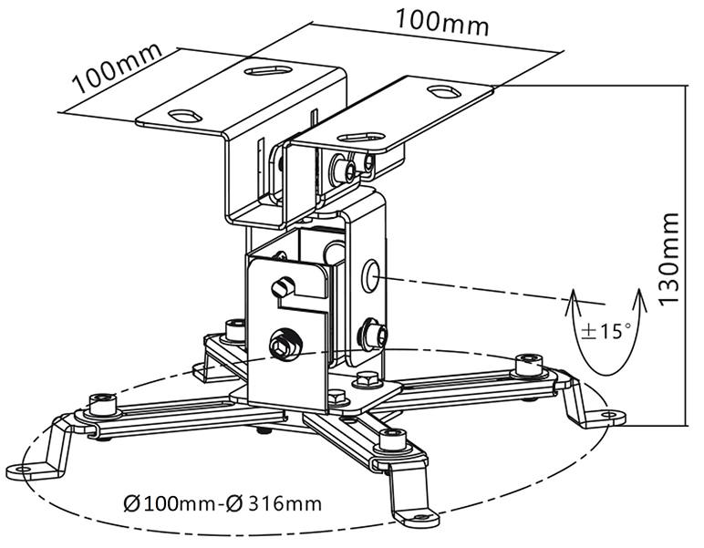 Držiak na projektor Fiber Mounts M5C82