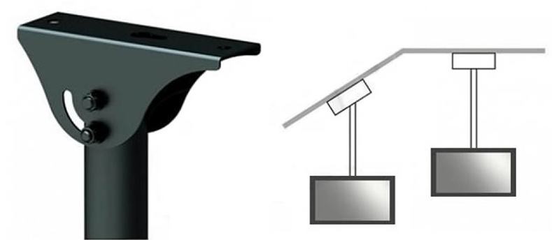 Hlava stropného držiaka na Tv alebo monitory FN-C200 - systém pre vedenie kabeláže Stropný záves televízie monitora Fiber Mounts M6C31