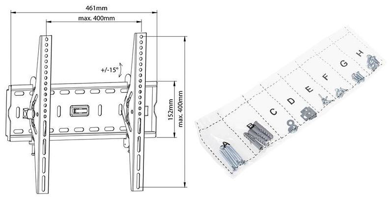 Držiak Tv Fiber Mounts M6C65