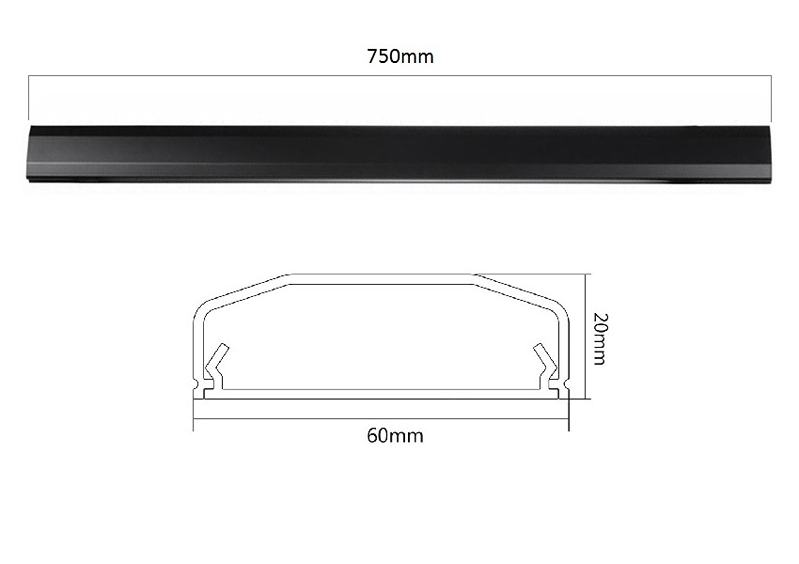 Nastenna lista na kabelaz rozmery Fiber Mounts M6C93B