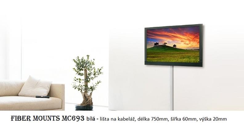 Lista na kabelaz biela Fiber Mounts M6C93W