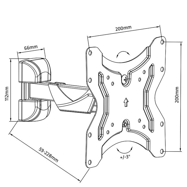 Držiak na televíziu alebo monitor Fiber Mounts M7C41