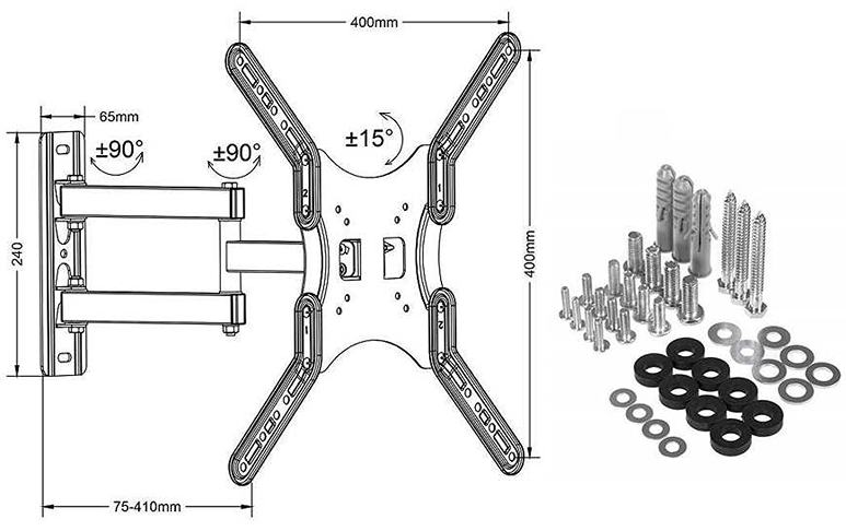 Televízny / monitorový držiak Fiber Mounts M7C59