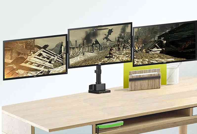 Stolný držiak na 3 monitory Fiber Mounts M8C11