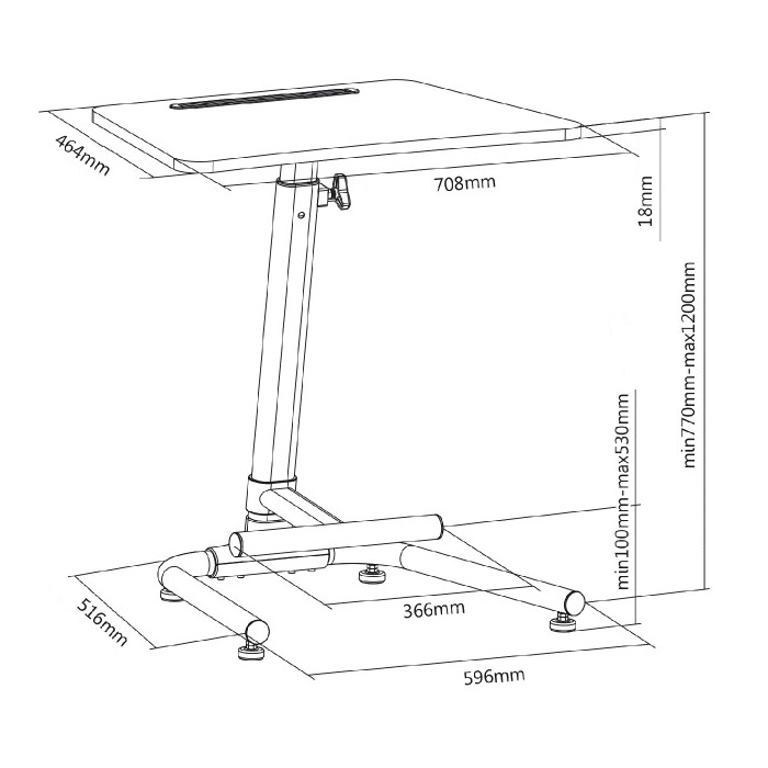 Stolík na tablet notebook iPad tabliet Fiber Mounts M8C49