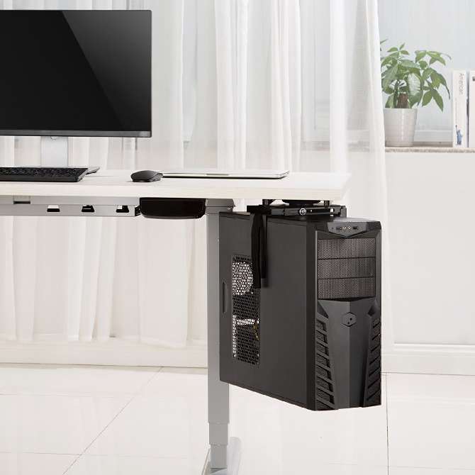 Držiak na pc, uchytenie pod stolovú dosku, otočný, nosnosť 10kg Fiber Mounts M8C85