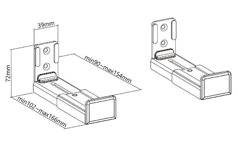 Držiak soundbaru repry na stenu Fiber Mounts M9C32