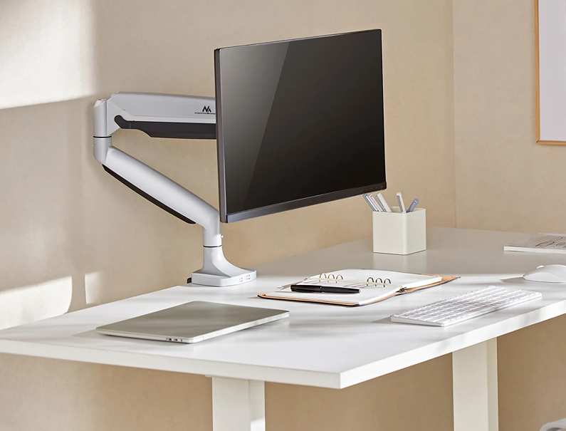 Výškovo polohovateľný, otočný a sklopný držiak na monitor s plynovou pružinou Fiber Mounts M9C69