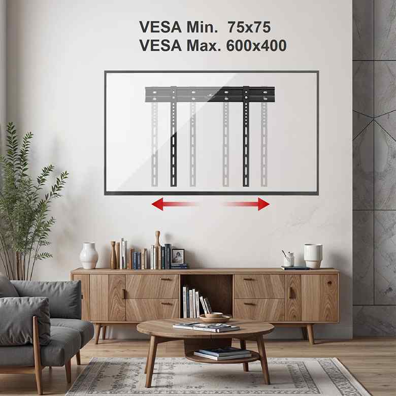 VESA štandardy tenkého 9mm držiaka Tv Fiber Mounts Thin9