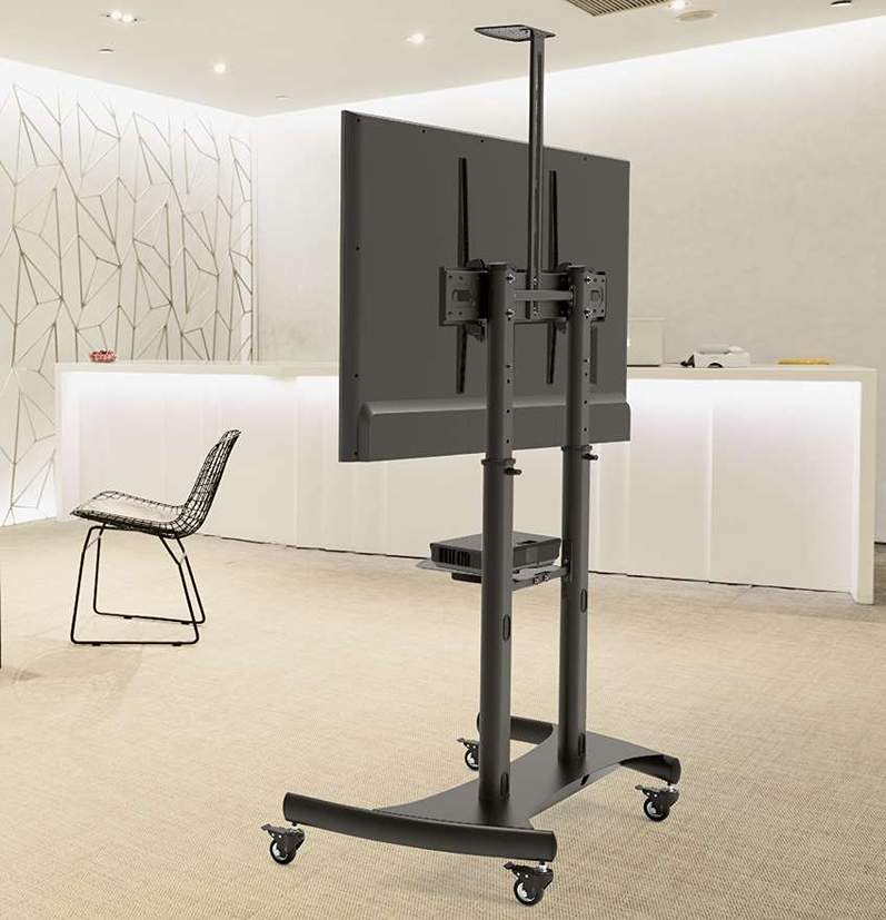 Televízne stojany na konferencie, prednášky, prezentácie - ľahké zavesenie LCD, LED, plazma, 3D, dotykových, OLED aj prehnutých obrazoviek s uhlopriečkou až 65 Televízne stojany na konferencie, prednášky, prezentácie na Tv monitory 43" - 90" NB AVA1800B