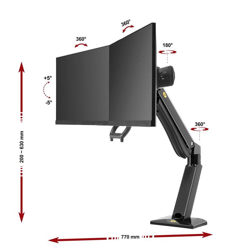 Stolový držiak na 2 monitory NB NB32