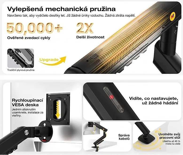 Stolový držiak na 2 monitory displeja NB A5C