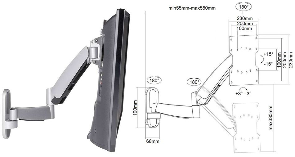 Polohovací držiak Tv Fiber Mounts Fine2