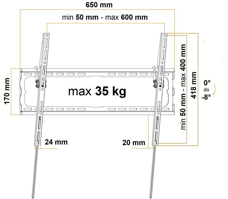 Sklopný držiak Tv Fiber Mounts FM01
