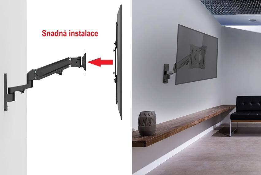 Polohovateľný držiak TV monitora Fiber Mounts Kalibr