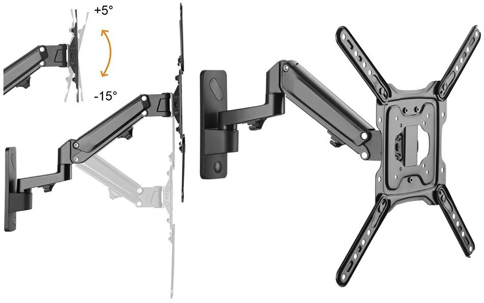 Polohovateľný držiak TV monitora Fiber Mounts Kalibr