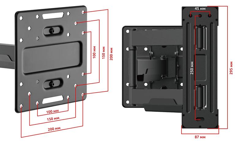 Polohovateľný držiak Tv monitora Fiber Mounts FM39b