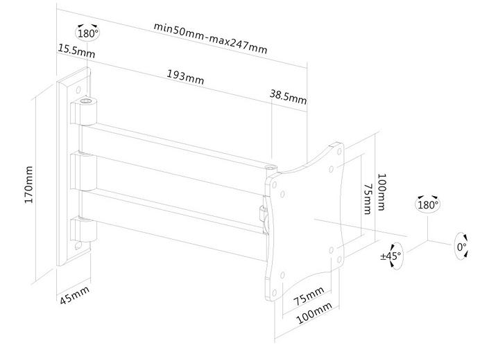 Držiak na Tv monitory Fiber Mounts FM102G