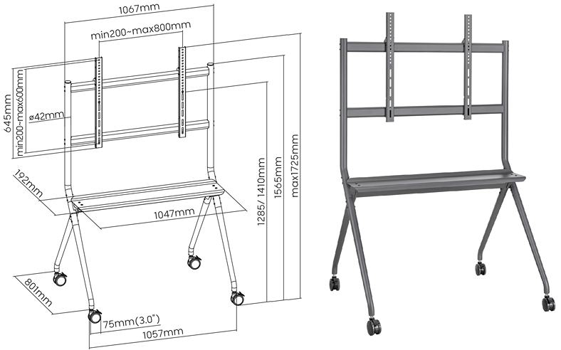 Tv stojan Fiber Mounts M9C77