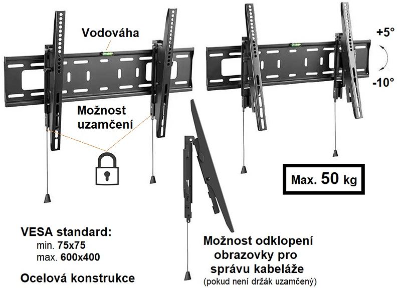 Držák Tv Fiber Mounts Certeza