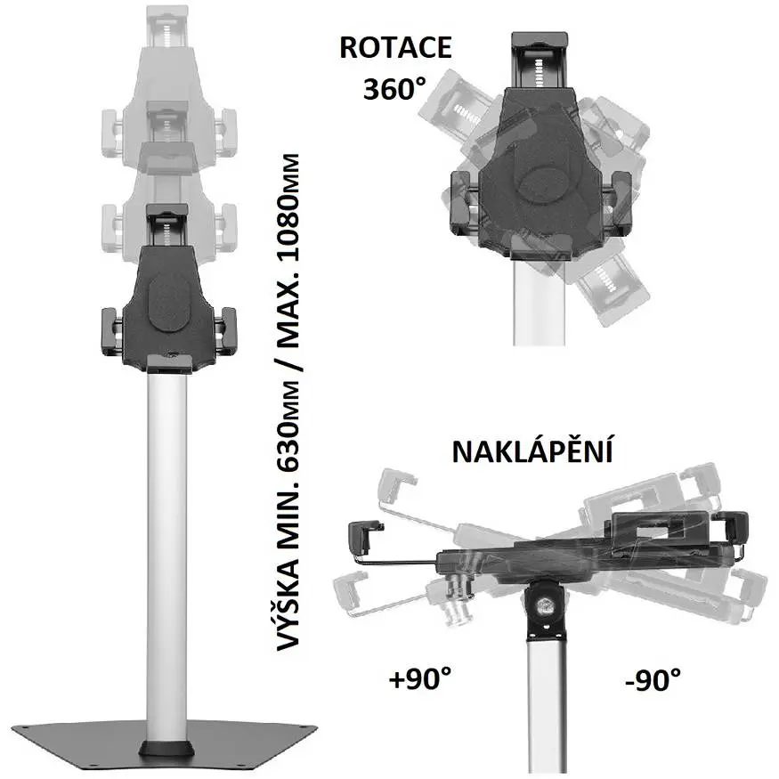 Stojan na tablet uzamykateľný Fiber Mounts TAGATA2