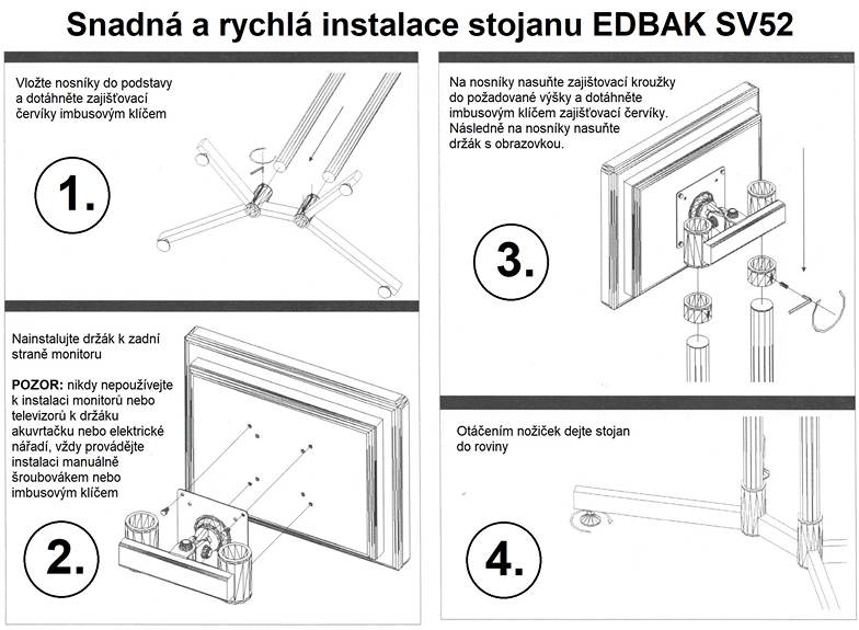 Statický Tv stojan EDBAK SV52