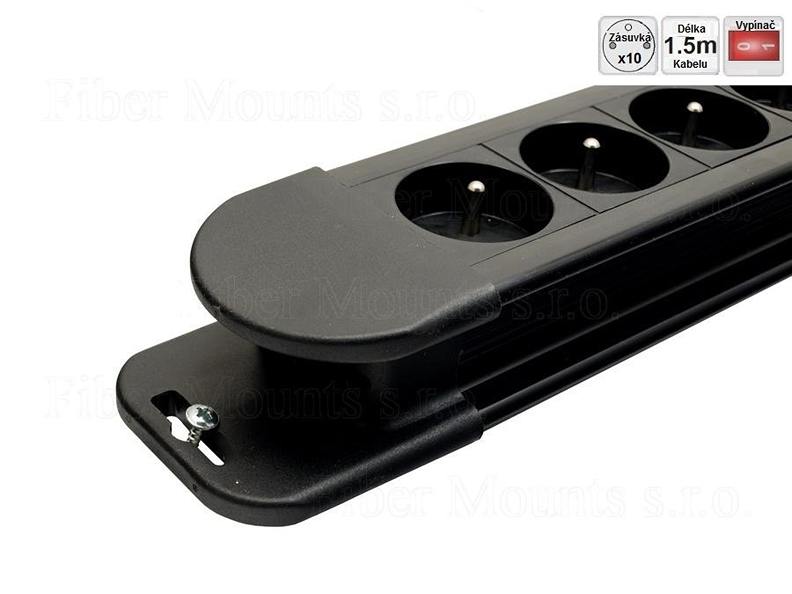 Prepäťová zásuvka 10x výstup Fiber Mounts MCE10