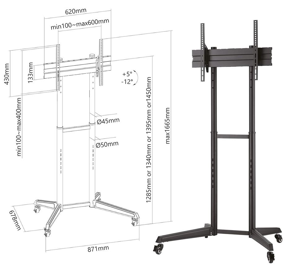 Tv stojan Fiber Mounts Lutar-1