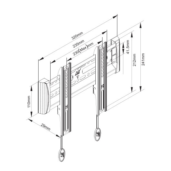 Fixný držiak Tv NB C1F