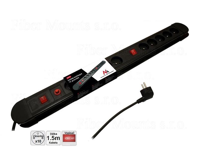 Prepäťová zásuvka 10x výstup Fiber Mounts MCE10