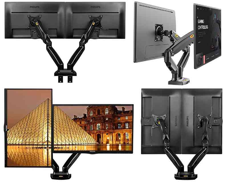 Stolný držiak na 2 monitory NB F160